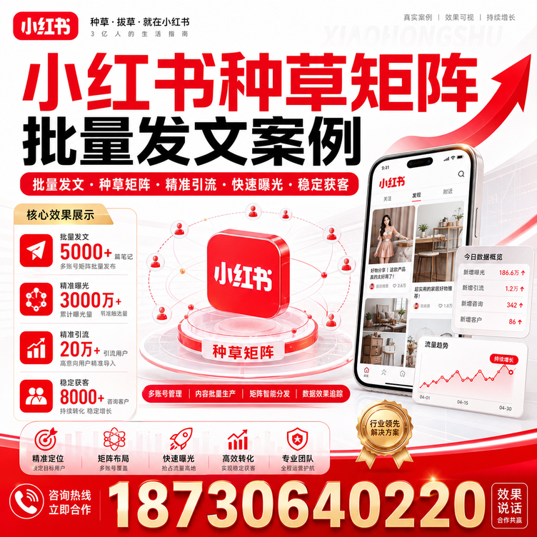 西安小红书种草矩阵批量发文案例